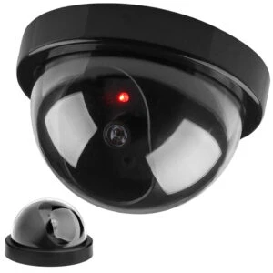 Kameraattrapp med LED | Dummy Övervakningskamera Svart