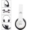 Trådlösa bluetooth hörlurar on-ear med mikrofon vit