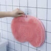 Silikon fotskrubb ryggskrubb duschborste med sugkoppar rosa
