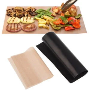 Återanvändningsbara Grillmattor | 2-Pack Non-Stick Grillmatta och Bakmatta