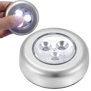Trådlös Självhäftande LED Lampa med Touch Funktion Silver