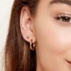 Creoler simple hoops örhängen i rostfritt stål silver xl