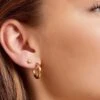 Creoler simple hoops örhängen i rostfritt stål silver xl