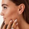 Creoler simple hoops örhängen i rostfritt stål silver xs