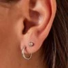 Creoler simple hoops örhängen i rostfritt stål silver xs