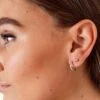 Creoler simple hoops örhängen i rostfritt stål silver xs