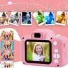 Digitalkamera för barn katt rosa