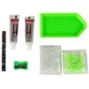 Diy 3d diamond painting nyckelring med diamanter pysselset vit