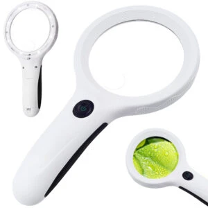 Förstoringsglas 4x med LED Lampa - Perfekt för Läsning och Arbete