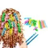 Hårrullar heatless curling papiljotter 18-pack