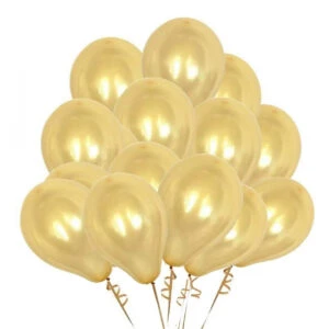 10-Pack Guld Metallic Ballonger 12" 30cm