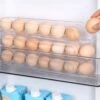 2-pack äggdispenser för kylskåp | ägglåda för 14 ägg transparent