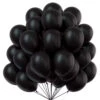 25-Pack Svarta Ballonger 10" 25cm