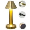 Retro uppladdningsbar bordslampa i metall dimbar guld