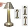 Retro uppladdningsbar bordslampa i metall dimbar silver