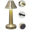 Retro uppladdningsbar bordslampa i metall dimbar silver