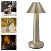 Retro uppladdningsbar bordslampa i metall dimbar silver