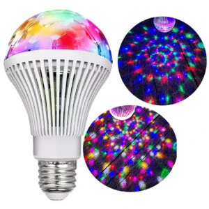 Roterande Disco RGB E27 LED Glödlampa