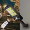 Led strålkastare 90w med solcell, rörelsevakt och skymningssensor ip67