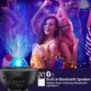 Rgb stjärnprojektor led nattlampa med bluetooth högtalare och fjärrkontroll