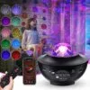 Rgb stjärnprojektor led nattlampa med bluetooth högtalare och fjärrkontroll