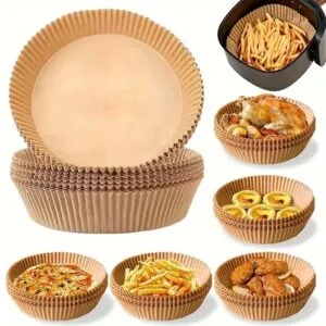 200st Airfryer Bakplåtspapper - Engångspapper för Luftfritös 20cm