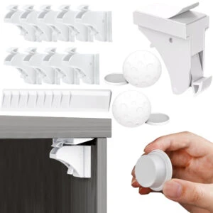 10x Osynligt Magnetlås för Skåp och Lådor Barnsäkerhet