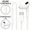Usb-c pro in-ear hörlurar med sladd, mikrofon, volymkontroll dac vit