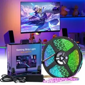 PC SYNC LED RGBIC Ljusslinga för Monitor Datorskärm Ambilight 24"