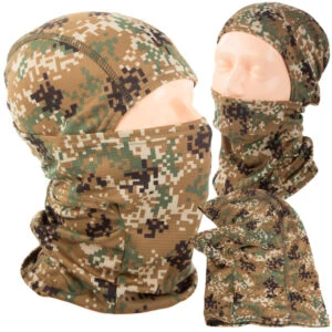 Multifunktionell Balaclava & Ansiktsscarf Pixel Camouflage