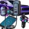 Trådlös Bluetooth FM-sändare med Baksätesladdare för Bilen