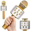 Trådlös Bluetooth Karaoke Mikrofon & Högtalare med Röstförvrängare Guld