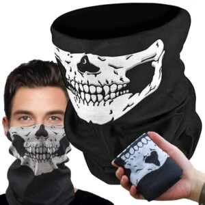 Multifunktionell Balaclava & Ansiktsscarf med Dödskalle-motiv