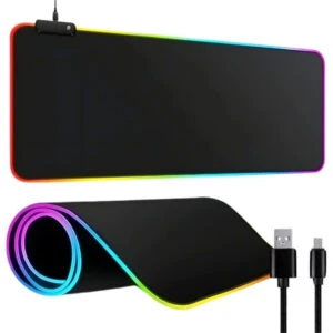 XXL RGB Belyst Gaming Musmatta 90x40 cm med USB