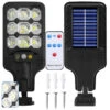 Solcellsdriven LED Gatulampa med Rörelse- och Skymningssensor + Fjärrkontroll