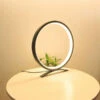 Bordslampa led rund ring 25 cm dimbar usb varm/kall/neutralt ljus