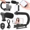 Komplett Vlogging Kit med Stativ, Mikrofon & Mobilhållare för Videoinspelning