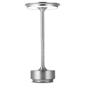 Trådlös Bordslampa i Metall | Uppladdningsbar LED Industriell Design Silver