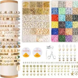 DIY Smyckesset i Naturliga & Eleganta Färger – Stort Pärlkit för Armband, Halsband & Accessoarer