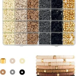 DIY Pärlset i Neutrala Toner – Smyckesset för Armband & Accessoarer