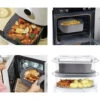 Fyrkantig silikoninsats till air fryer 20x20cm, non-stick