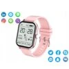 Fitpro android ios smartwatch med 2 armband, bluetooth och hälso-funktioner rosa