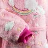 Mysig självlysande snuggie filttröja för barn rosa
