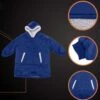 Oversize hoodie blanket mörkblå