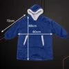 Oversize hoodie blanket mörkblå