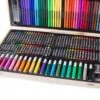 Set med målarpennor och färg, 180 delar i väska