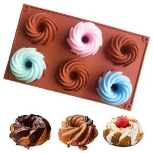 Silikon Bakform för Spiral Donuts, Churros, Kakor, Muffins Cupcakes och Jello