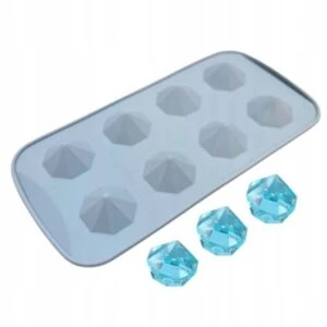 Silikonform för diamantformade praliner – 8 hål, non-stick & ugnssäker upp till 230 °C