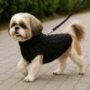 Stickad tröja för hund och katt l svart
