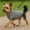 Stickad tröja för hund och katt m grå